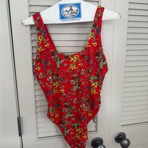 Alice + Olivia Floral Red bodysuit